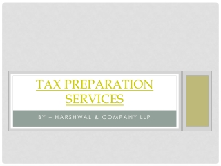 Taxation Services Provider for Businesses - HCLLP