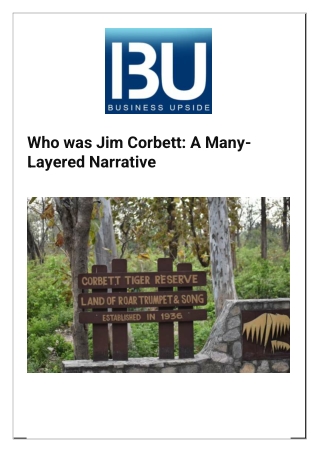 Who was Jim Corbett A Many Layered Narrative