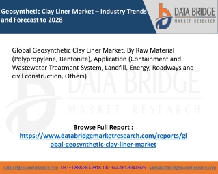 Global Geosynthetic Clay Liner Market – Industry Trends and Forecast to 2028
