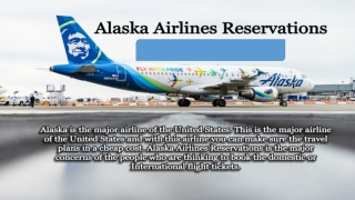 Alaska Airlines Reservations Online Flights Booking