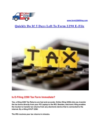 Pay 2290 Online | Heavy Highway Vehicle Use Tax | IRS 2290 Online