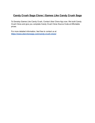 Candy Crush Saga Clone | Games Like Candy Crush Saga