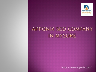APPONIX SEO COMPANY IN MYSORE