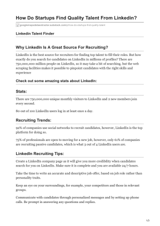How Do Startups Find Quality Talent From Linkedin