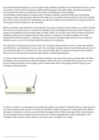 The Most Innovative Things Happening With monogram letter necklace