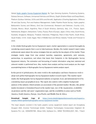 Hydrographic Survey Equipment Market