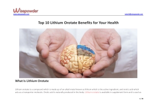 Top 10 Lithium Orotate Benefits for Your Health