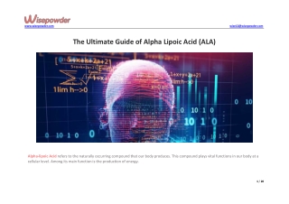 The Ultimate Guide of Alpha Lipoic Acid (ALA)