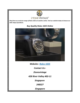 Buy Quality Rolex 1655 Online