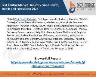Global Pest Control Market - Industry Trends and Forecast to 2027