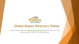 Global buyers directory online