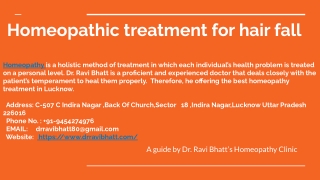 Homeopathic treatment for hair fall