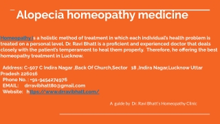 Homeopathy medicine for hair regrowth