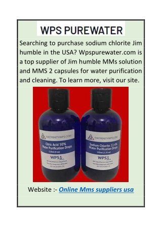 Online MMS Suppliers USA  Wpspurewater.com