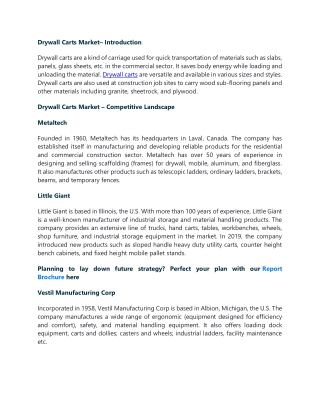 Drywall Carts Market