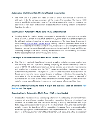 Automotive Multi-zone HVAC System Market