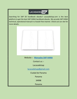 Manuales SAP HANA | Lacasadelsap.com