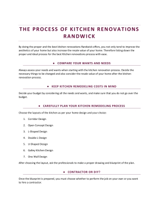 HIRE THE BEST KITCHEN RENOVATIONS SERVICE PROVIDER