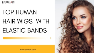 4 Human Hair Wigs With Elastic Bands