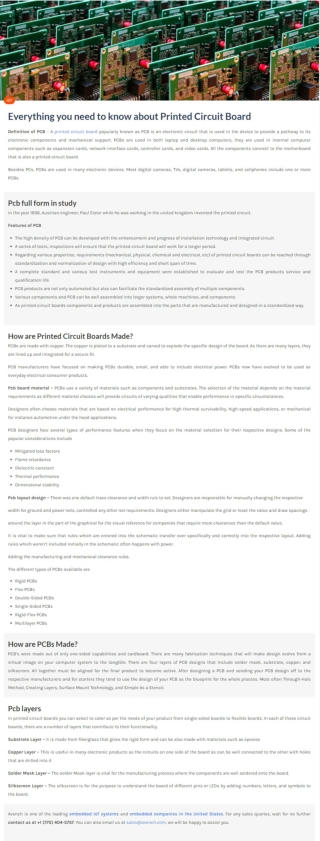 Everything you need to know about Printed Circuit Board