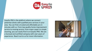 Aspects To Consider When Finding Local Handyman Services | EasyGo PRO