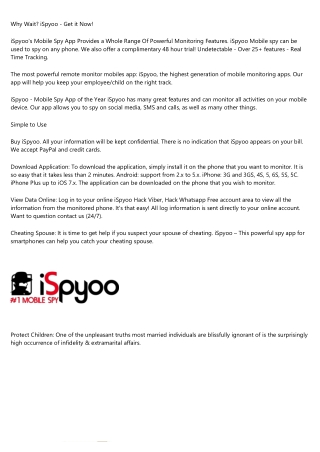 iSpyoo Is The Leading Mobile Monitor App Trial Free
