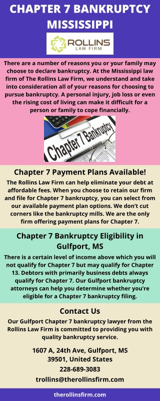 Chapter 7 Bankruptcy Mississippi