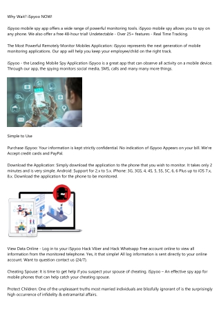 iSpyoo Mobile Monitoring App Trial Free Of The Year