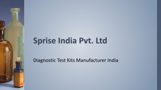 Leading Diagnostic Test Kits Manufacturer India