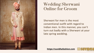 Wedding Sherwani Online for Groom