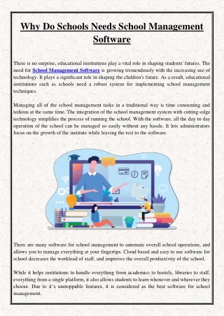 Why Do Schools Needs School Management Software