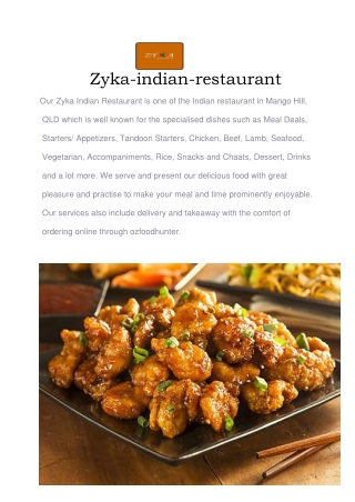 15% Off - Zyka Indian Restaurant Mango Hill Takeaway, QLD