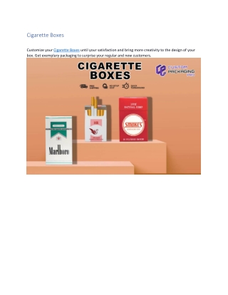 Cigarette Boxes