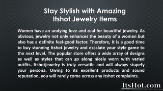 Stay Stylish with Amazing Itshot Jewelry Items