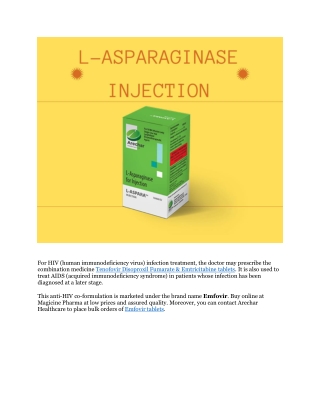 Tenofovir Disoproxil Fumarate & Emtricitabine tablets - Emfovir