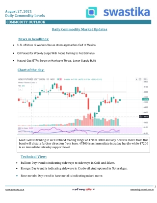 Commodity daily levels (27-August)