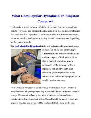 Hydrafacial 360 Degree Clinic