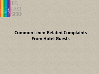 Common Linen-Related Complaints From Hotel Guests