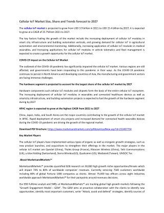 Cellular IoT Market