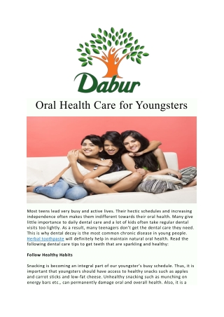 Oral Health Care for Youngsters