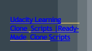 Best Udacity Learning Clone Script - Readymade Clone Script