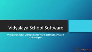 Vidyalaya School Management System offering Services n Chhattisgarh