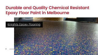 Durable and Quality Chemical Resistant Epoxy Floor Paint in Melbourne