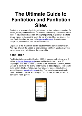 The Ultimate Guide to Fanfiction and Fanfiction Sites