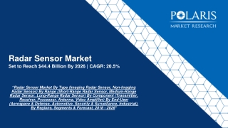 Radar Sensor Market 2020 | Scope of Current and Future Industry 2026