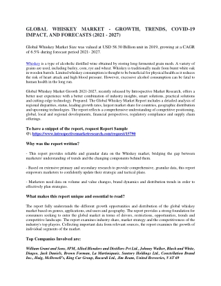 global WHISKEY MARKET