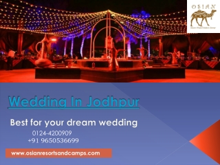 Celebrate Your Wedding in Jodhpur!