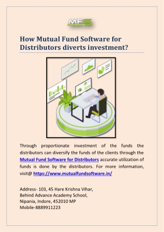 How Mutual Fund Software for Distributors diverts investment