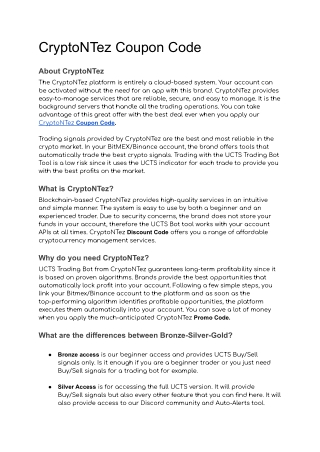 Cryptontez Coupon Code