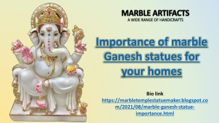 Importance of marble Ganesh statues for your homes